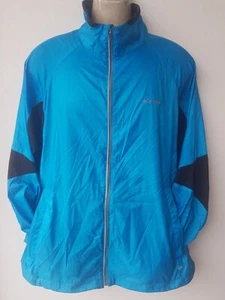 Columbia Blue & Black Windbreaker Full Zip Hooded Jacket 65cm arm pit to arm - Picture 1 of 11