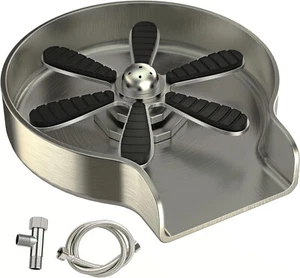 New Automatic Glass Rinser Faucet Bottle Washer Cup Cleaner For Sink Attachment - Picture 1 of 9