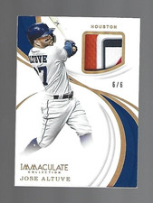 Jose Altuve 2019 Panini Immaculate Collection Treasures Laundry Tag 6/6⚾