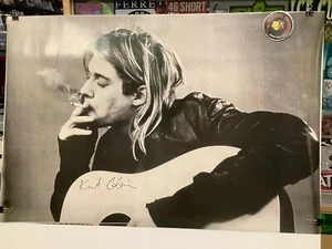 Kurt Cobain Rauchen 24" x 36" Poster GEBRAUCHT Piranha Records - Bild 1 von 3