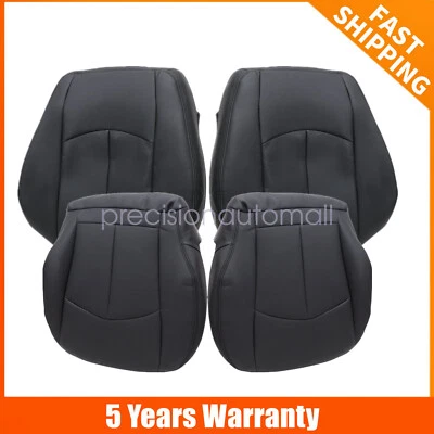 Driver Passenger Bottom & Top Seat Cover Black For 2003-2009 Mercedes Benz E350 Foto 1 de 4
