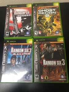 Tom Clancy Xbox Original Game Lot Of 4 Ghost Recon Rainbow Six - Picture 1 of 3