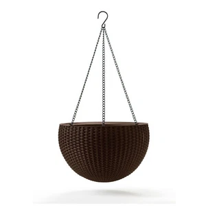 Pflanzenampel Pflanzenhänger Blumenampel Hängetopf Hängekorb Rattan Blumentopf - Bild 1 von 3