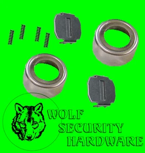 GM Strattec Door Lock Part Chrome Face Cap Dust Shutter Assembly & Springs - Foto 1 di 2