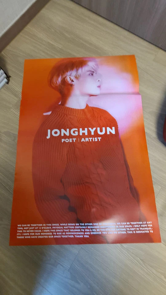JongHyun Poet Artist Korea Official Poster unfolded shinee---hard case Foto 1 de 1