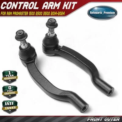 2Pcs Front Left & Right Outer Steering Tie Rod End for Ram Promaster 1500 14-24 - Image 1 of 4