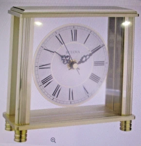 BULOVA B1703 Cheryl Table Clock Brass NEW IN BOX - Picture 1 of 2