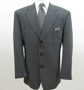 Jhane Barnes Wool Gray Black Geometric Blazer Suit Jacket Sport Coat 43 R EUC - Picture 1 of 12