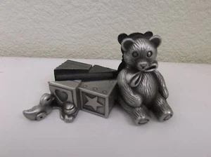 Baby Teddy Bear Picture Holder - Pewter - Picture 1 of 6
