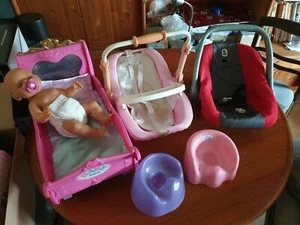 Baby Born SAMMLUNGSAUFLÖSUNG Prinzessin Bett interaktiv + Puppe + Sitz Buggy ua - Bild 1 von 10