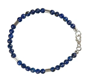 Lapis Lazuli Armband 925 Silber Armkette Z341 - Picture 1 of 2