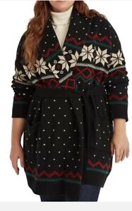 New Ralph Lauren Fair Isle Shawl Collar Cardigan Sweater Plus size 1X Jacket 255