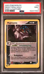PSA 9 Mightyena 10/109 Holo 2003 Pokemon EX Ruby & Sapphire Mint - Picture 1 of 3
