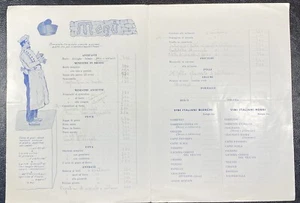 Vintage 1930’s-40’s Restorante Della Italian Restaurant Menu Napoli, Italy - Bild 1 von 10