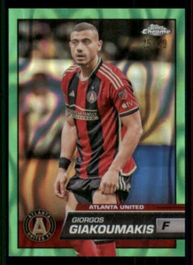2023 Topps Chrome MLS Neon Green Lava Refractors #28 Giorgos Giakoumakis /99 - Picture 1 of 2