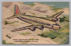 Eastern Airlines Riesen Silverliner Flugzeug, Vintage Luftfahrt Postkarte P17 - Bild 1 von 2