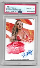 Mandy Rose 2023 Lampzy Authentic Kiss + Auto Autograph Card 158/199 PSA 10 Gem!