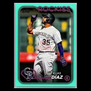 Elias Diaz Aqua Fanatics 2024 Topps Series 1 Colorado Rockies #161 - Picture 1 of 2