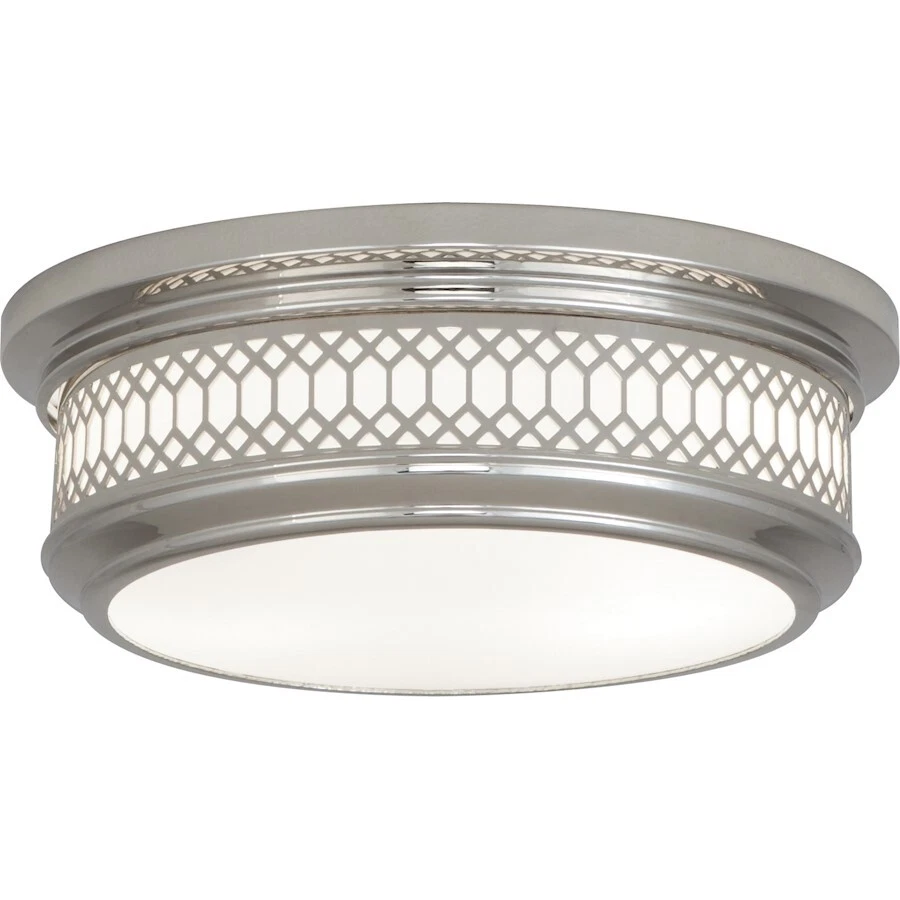 Robert Abbey Williamsburg Tucker 2 Light Flushmount, Polished Nickel - S306 - Image 1 of 1