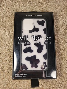 Wildflower MooMoo Cow Print Black & White iPhone 11 Phone Case - Picture 1 of 17