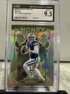 2024 Dak Prescott Mosaic #25 Money Case Hit CGC Mint+ 9.5 - Picture 1 of 5