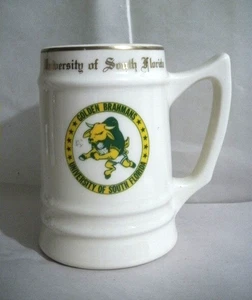UNIVERSITY OF SOUTH FLORIDA STEIN GOLDENER BRAHMANENSTIER VON BUNTING KERAMIK USA 6 ZOLL - Bild 1 von 12