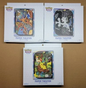 Pokemon Trading Card Game Pocket Paper Theater Pikachu Ex Charizard Ex Mewtwo Ex - Bild 1 von 4