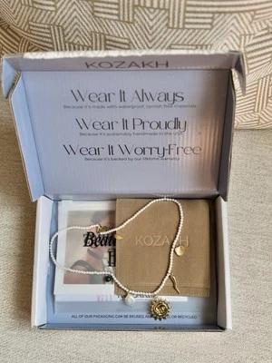 Collar de perlas Kozakh de 3 mm más 5 dijes perla concha solar cuerno de malaquita $180 NUEVO Foto 1 de 4