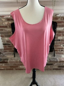 SUSAN GRAVER STYLE ROSA TRÄGERTOP, GRÖSSE 3X neu ohne Etikett - Bild 1 von 8