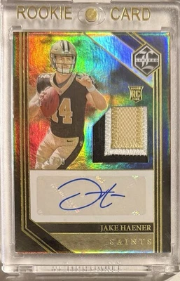 2023 Panini Limited Holographic Spotlight Rookie Patch Jake Haener RC Auto #/29 - Image 1 of 2