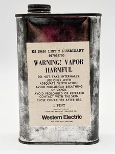 Western Electric Lubricant Vintage Empty Pint Can - Picture 1 of 8