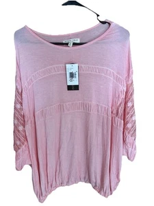 Alchemy Thread  M Boho Relaxed Pink Cottage Peasant Top Dolman Batwing MSRP 39$ - Picture 1 of 4