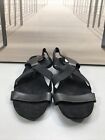 Anne Klein Sport Womens Black Wedge Sandals Size 7 SKU#6340