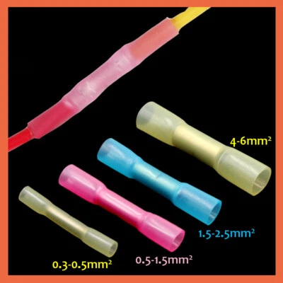 Waterproof Solder Seal Sleeve Heat Shrink Butt Wire Connectors Crimp Terminals - Image 1 of 4