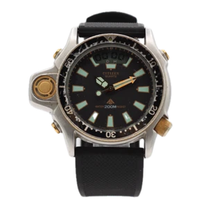 Vintage 1993 Citizen CO23-088069 Aqualand Men's Ani-Digi Wristwatch Japan Steel - Picture 1 of 4