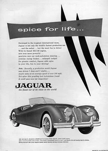 1955 Jaguar XK-140 Sports Roadster "Spice for Life" Original Ad - Picture 1 of 1