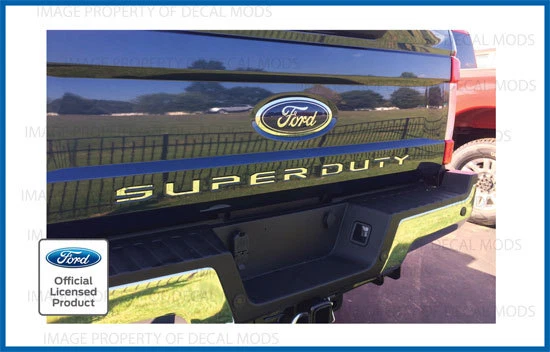2019 Ford F250 Super Duty Tailgate Letters Decals Stickers Inlay CHROME MIRROR - Image 1 of 1