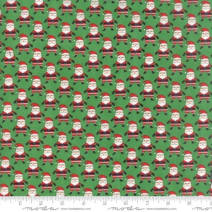 The North Pole Holly 20583 17 Moda Santa Claus on green red fabric ~By The Yard - Picture 1 of 1