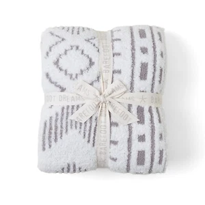 Barefoot Dreams CozyChic Artisan Throw 54"X72" | Color: Cream-Beach Rock - Picture 1 of 5