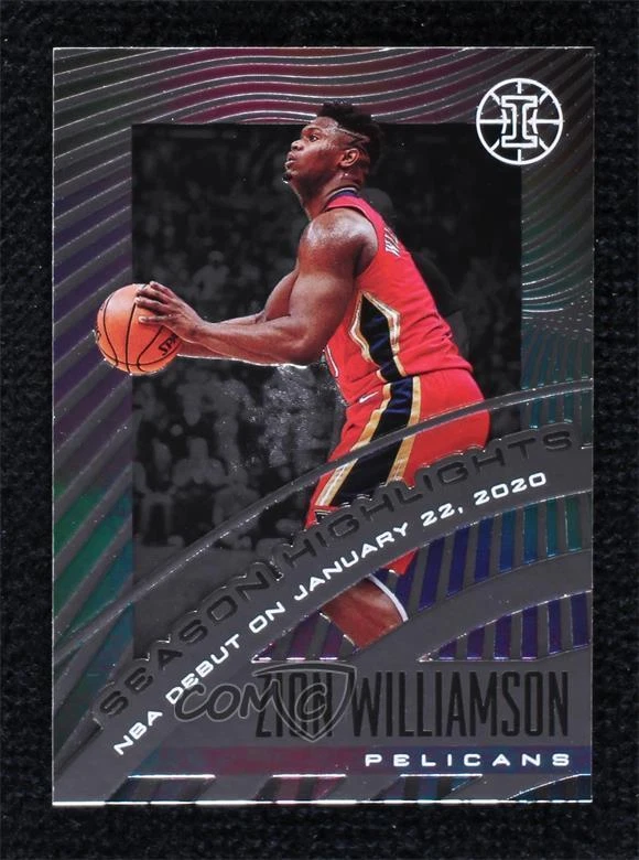2019-20 Panini Illusions Season Highlights Zion Williamson #5 Rookie RC