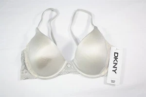 923X02 DKNY 453231 Intimates Signature Skin Fit Flex Demi Bra 32D Gray - Picture 1 of 3