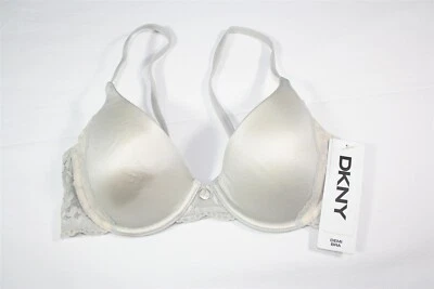 923X02 DKNY 453231 Intimates Signature Skin Fit Flex Demi Bra 32D Gris Foto 1 de 3