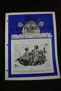 1936 Ford Service Bulletin MECHANICAL *V8 ENGINE SPECIFICATIONS* - Picture 1 of 6