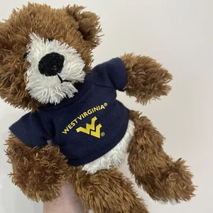 Gund Bear Brown Plush Teddy WVU T Shirt 10'' Soft West Virginia Bear - Picture 1 of 15