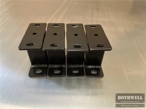 80mm Tradesman Rack Mounting Feet (Pair) - Black - Picture 1 of 8