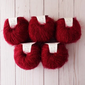 Laines du Nord Visione ~ 5 Stück ~ #14 rot ~ Chainette ~ samtig weich ~ pelzig - Bild 1 von 5