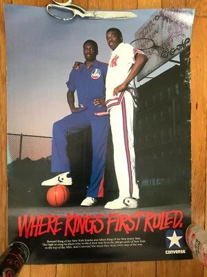 Converse 1980’s WHERE KINGS FIRST RULED Bernard King Albert Poster  - Image 1 of 4