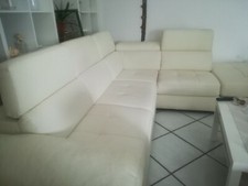 Divano letto angolare beige 