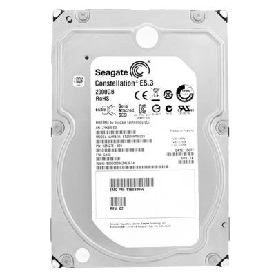 Hard Drive EMC VMAX 2TB SAS II 005050152 118033059 ST2000NM0023 3.5" Inch - Image 1 of 4