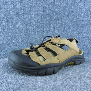 Sandalias de pescador de diseño alpino para hombre cuero marrón con cordón talla 9 medianas - Imagen 1 de 10